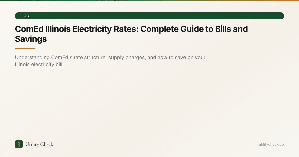 ComEd Illinois Electricity Rates: Complete Guide to Bills and Savings ...